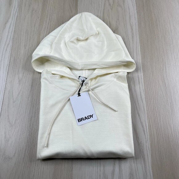 BRADY Engineered Wool Hoodie Pullover for Men Size L Bone Color NEW - Picture 1 of 11